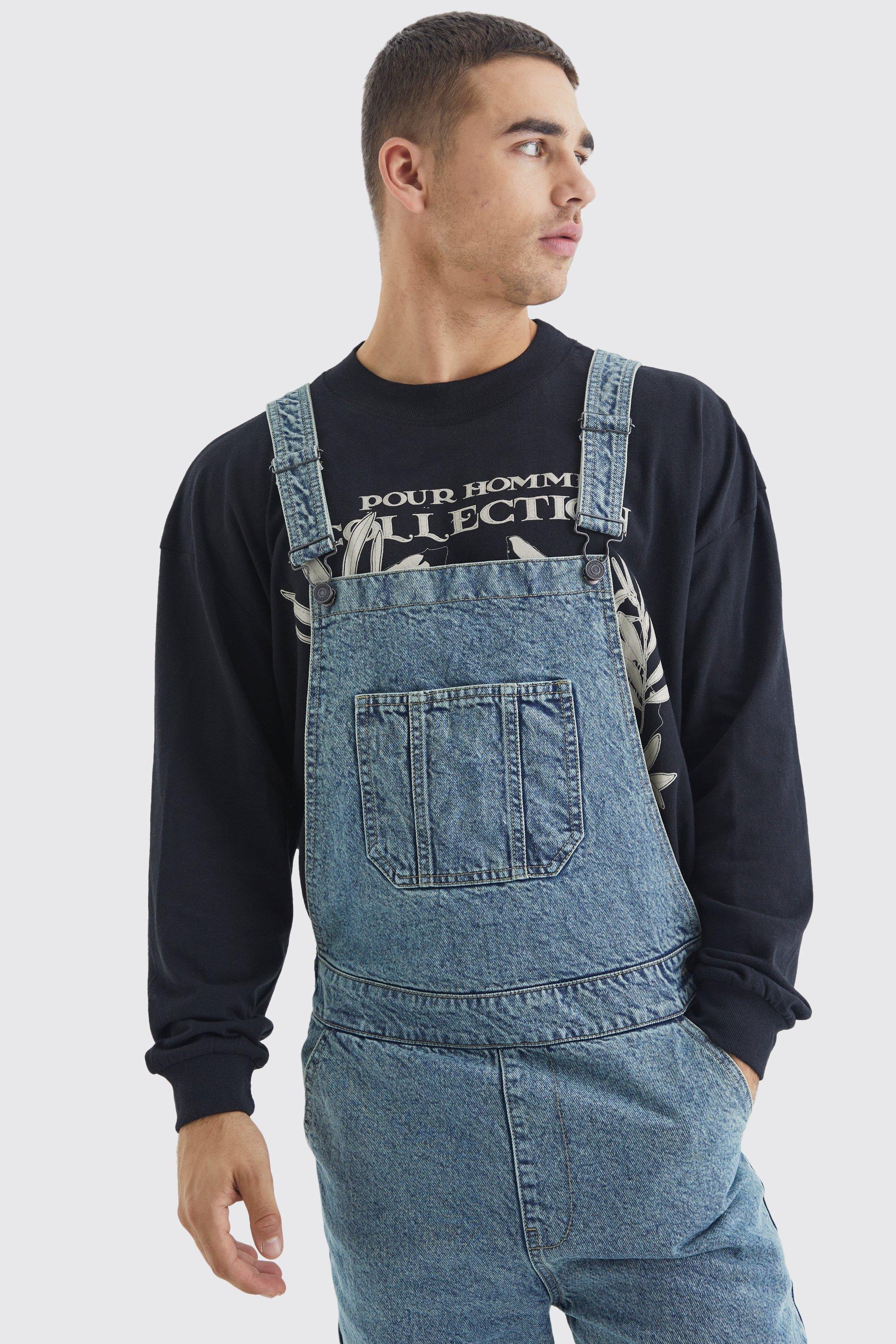 Boohoo on sale denim dungarees